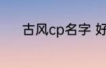 古风cp名字 好听的古风cp名字